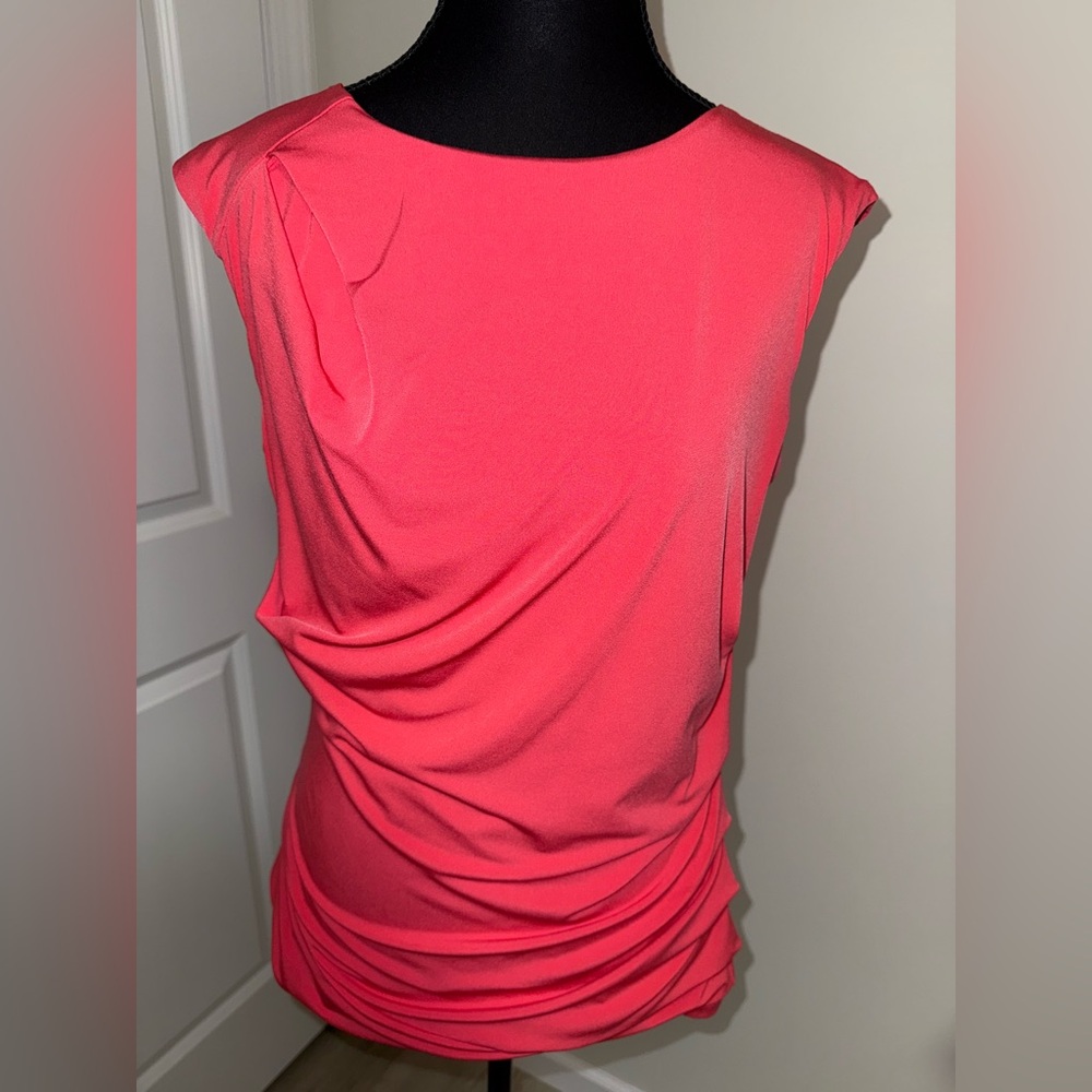 Calvin Klein salmon colored, sleeveless blouse